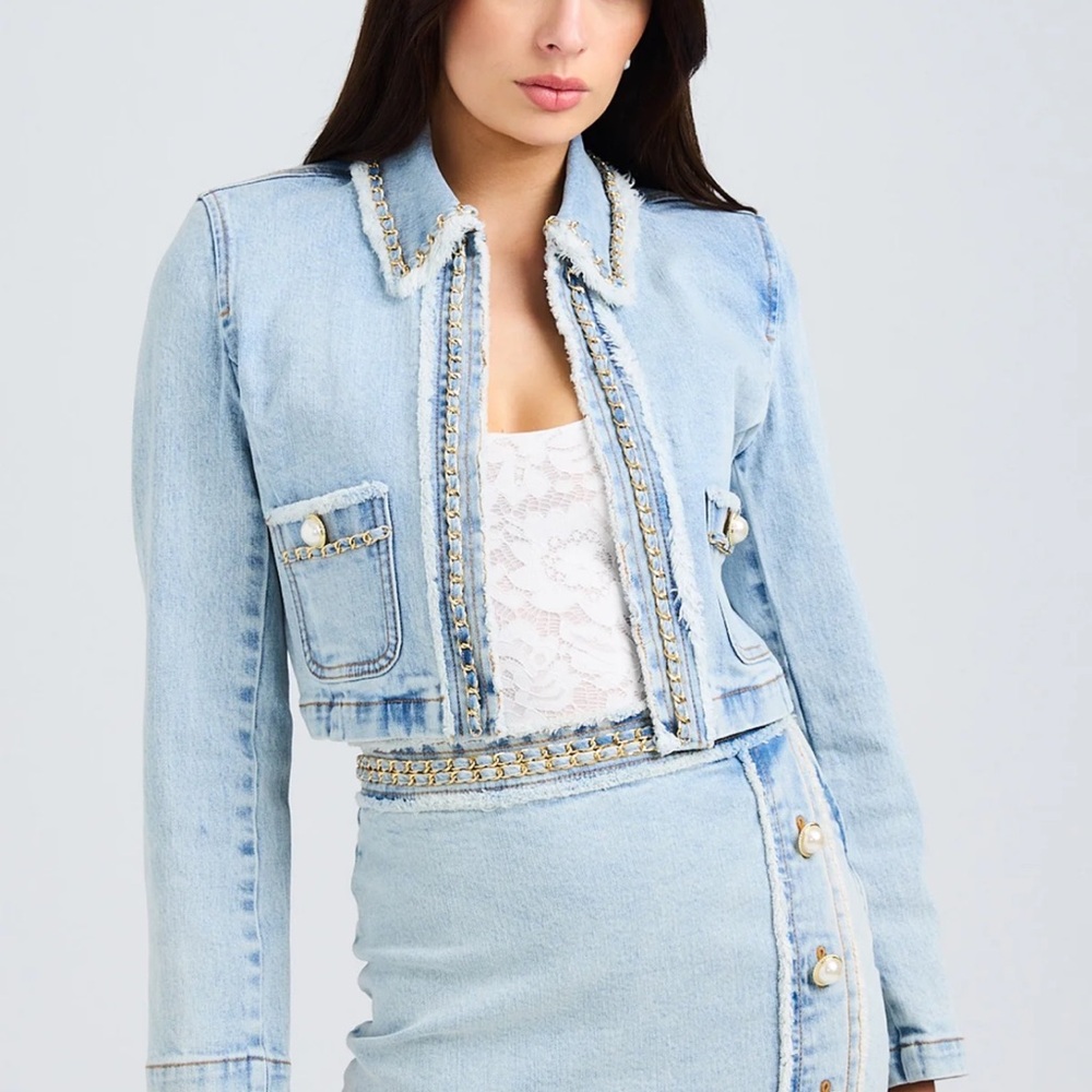 Generation Love Light Blue Denim Blazer